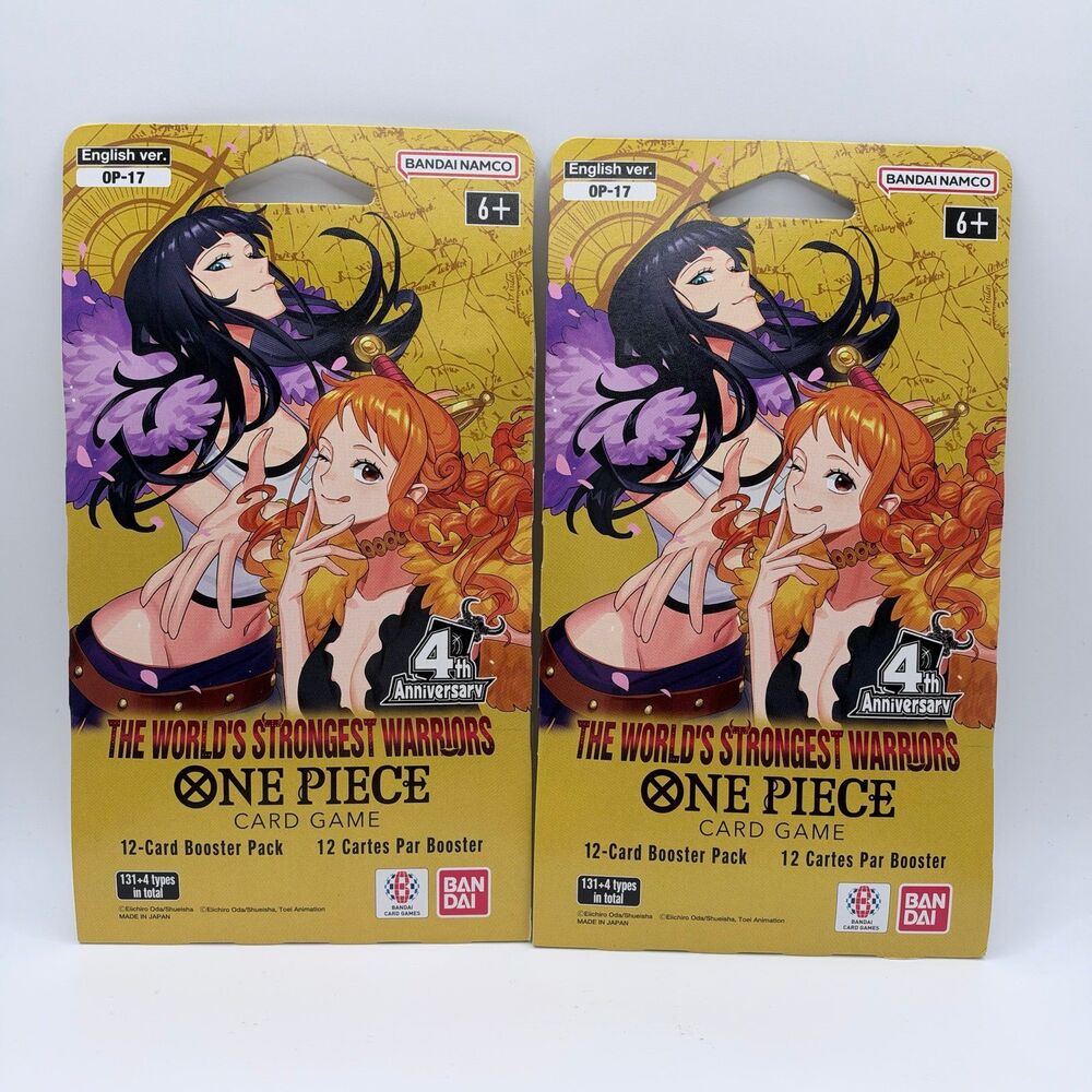 One Piece TCG - The World’s Strongest Warriors: 12 Card Booster (5 Pack Set) - Picture 2 of 7